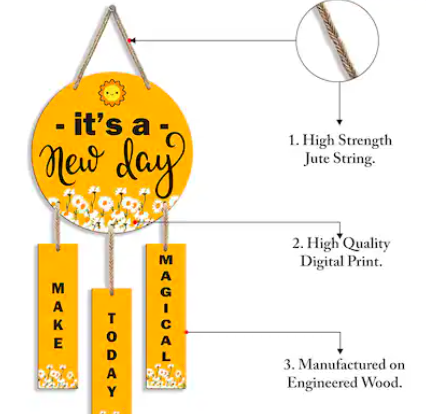 "Good Day" Quote Wall Hanging – Inspirational Home Décor